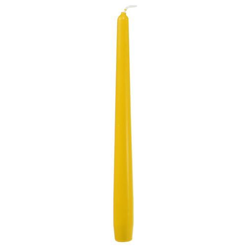 Floristik24 Conische kaarsen 250/23 geel 12st