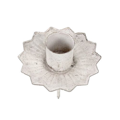 Floristik24 Conische kandelaar voor het plakken van Ø7cm crème 4 stuks