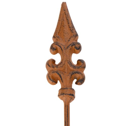 Artikel Tuinsteker met rustieke decoratie in de vorm van een lelie in antiek design voor buitengebruik, 60 cm, 2 stuks