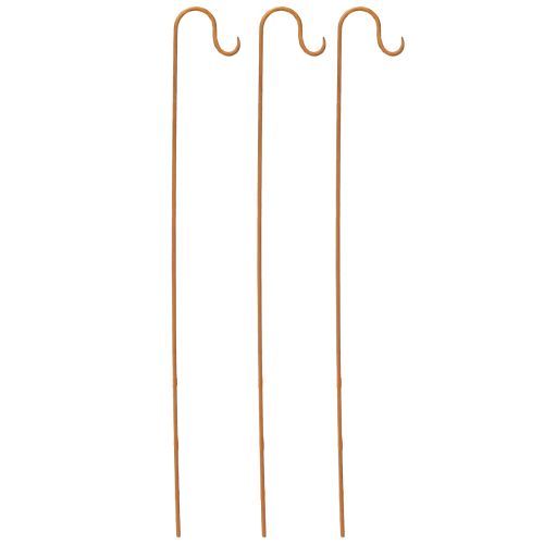 Floristik24 Staaf met haak roest decoratie tuin metaal decoratie H80cm 3st