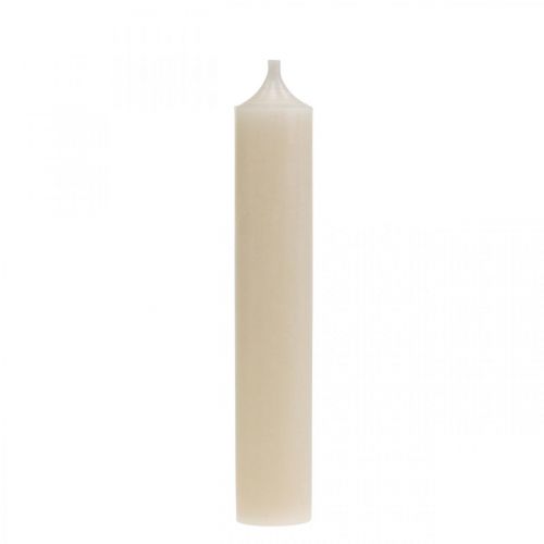 Floristik24 Stokkaars wit crème kaars decoratie 120mm/Ø21mm 6 st