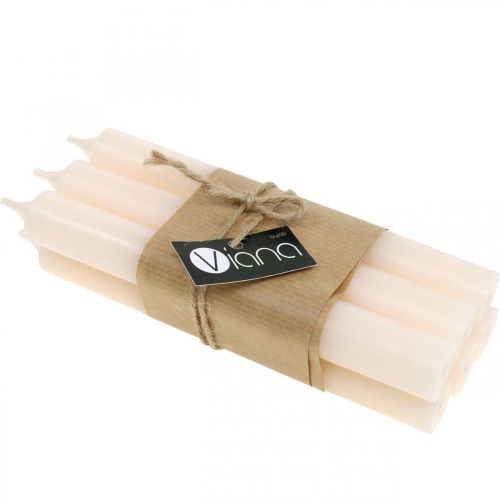 Artikel Taper kaars wit crème waskaarsen 180mm/Ø21mm 6st