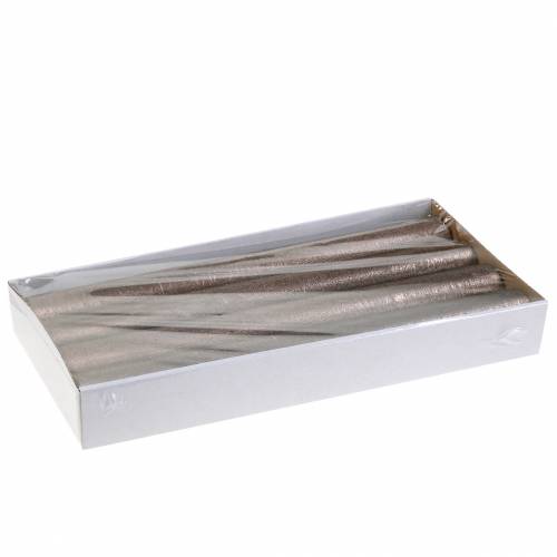 Artikel Conische kaarsen effen koper metallic 34mm×240mm 4 st