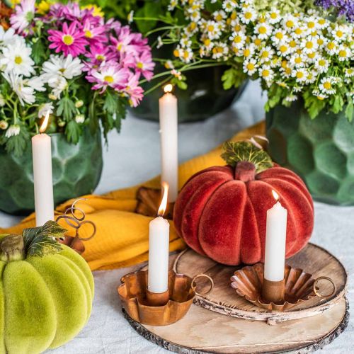 Artikel Stokkaars wit crème kaars decoratie 120mm/Ø21mm 6 st