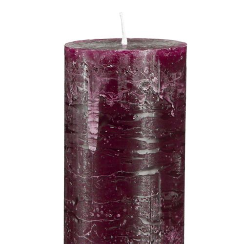 Artikel Taper kaarsen effen kaarsen bordeaux 50x300mm 4 st