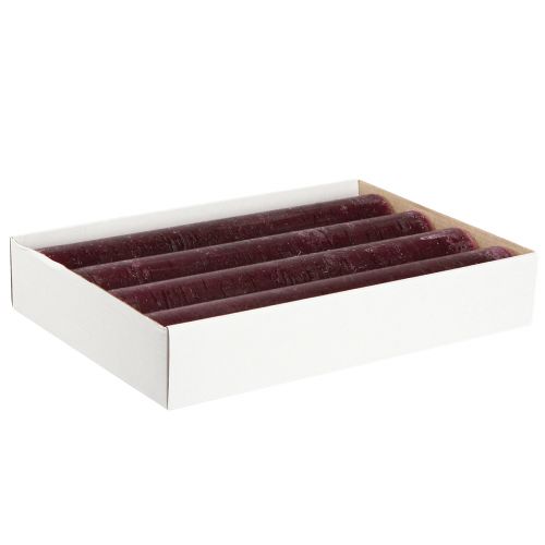 Artikel Taper kaarsen effen kaarsen bordeaux 50x300mm 4 st