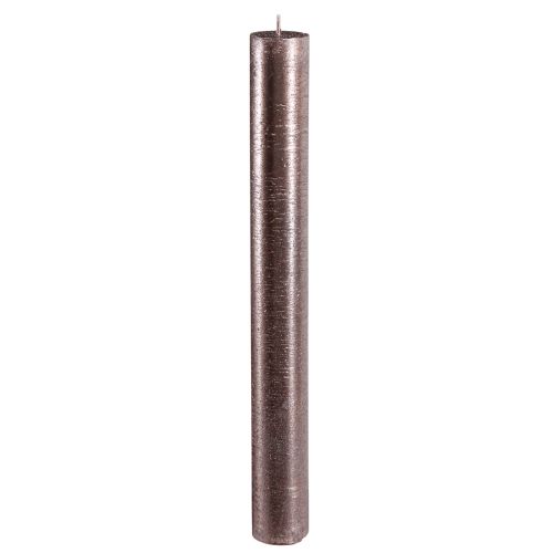 Floristik24 Conische kaarsen effen koper gelakt 34x300mm 4 st
