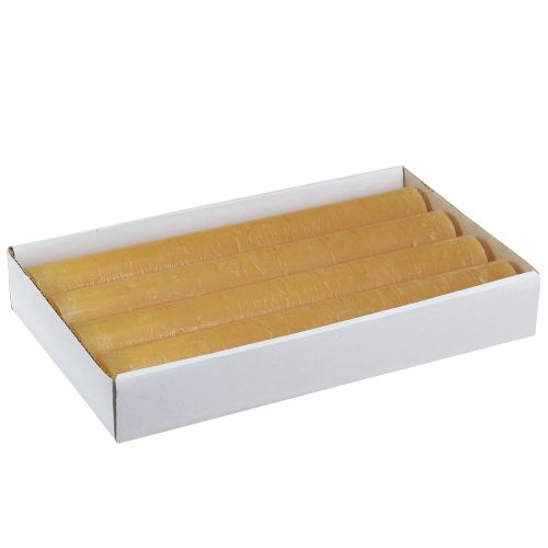 Floristik24 Taper kaarsen effen gekleurde kaarsen honing 34x240mm 4 st