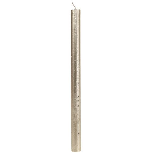 Taper kaarsen effen licht goud 21×240mm 12 st