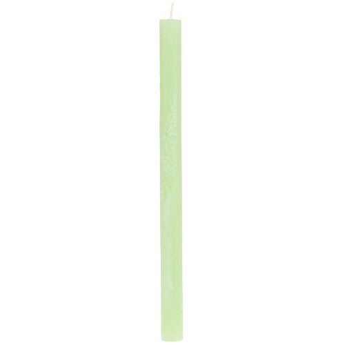 Artikel Taper kaarsen effen limoengroen 21×240mm 12 st