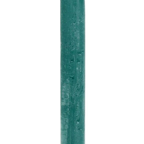 Floristik24 Kaarsen 21mm x 300mm Petrolkleurig 12st
