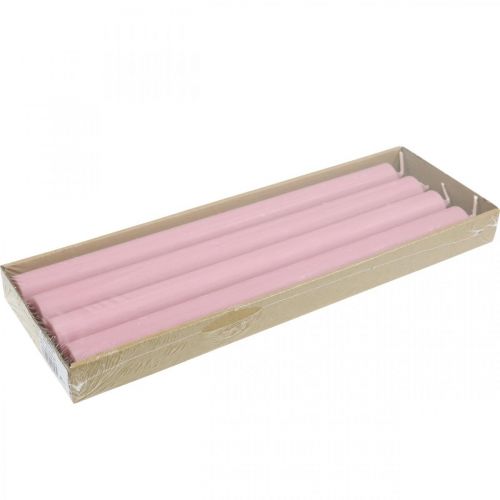 Artikel Rustieke kaarsen stokkaarsen roze gekleurd 350/28mm 4 st