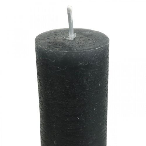 Artikel Taper kaarsen effen antraciet kaarsen 34×240mm 4 st