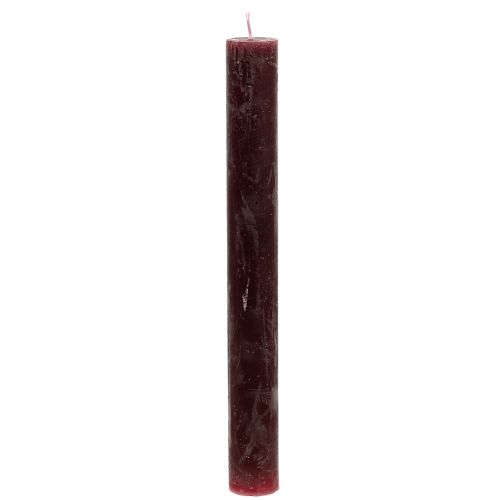 Floristik24 Taper kaarsen effen bordeaux 34mm x 300mm 4 st
