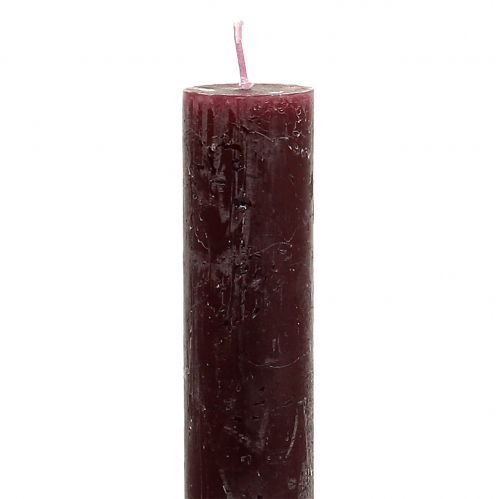 Floristik24 Taper kaarsen effen bordeaux 34mm x 300mm 4 st