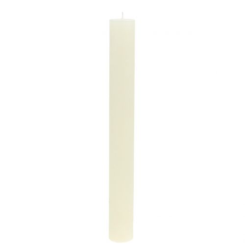 Floristik24 Taper kaarsen effen crème 34mm x 300mm 4st