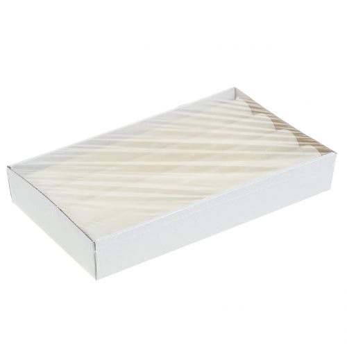 Artikel Taper kaarsen effen crème 34mm x 300mm 4 st
