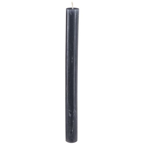 Taper kaarsen, effen kaarsen, antraciet, 21×240mm, 12 stuks