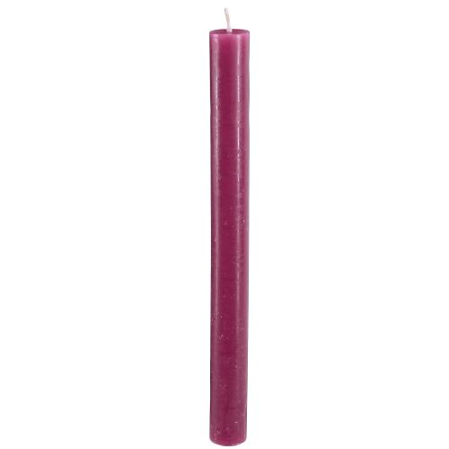 Artikel Conische kaarsen, effen kaarsen Berry 21×240mm 12 st