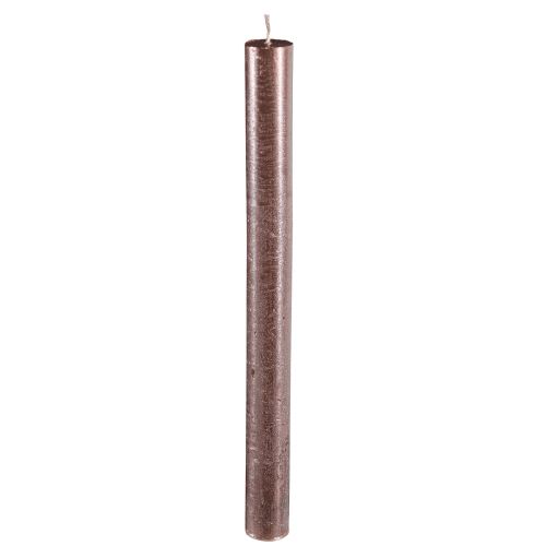 Artikel Conische kaarsen effen koper metallic 21×240mm 12 st