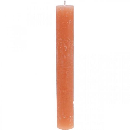 Taper kaarsen effen Oranje Perzik 34×240mm 4st