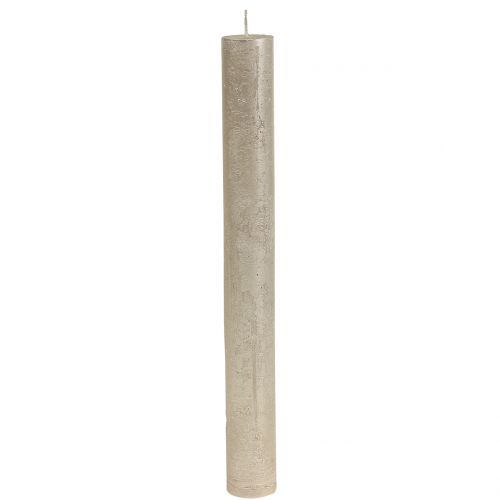 Floristik24 Taper kaarsen effen champagne 34mm x 300mm 4 st