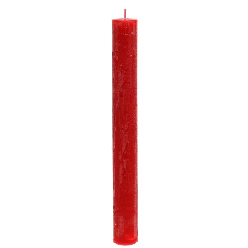 Kaarsen gekleurd door Rood 34mm x 300mm 4st