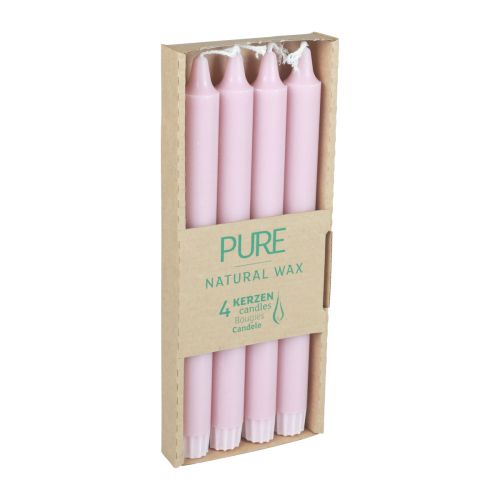 Artikel PURE Taper Kaarsen Antiek Roze Wenzel Kaarsen Roze 250/23mm 4 st