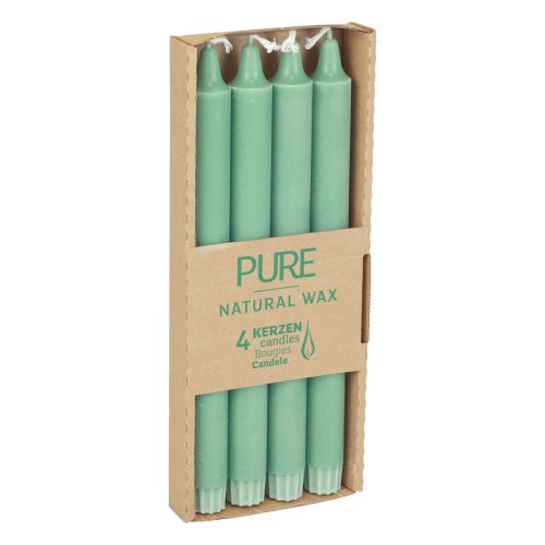 Artikel PURE Taper Kaarsen Groen Smaragd Wenzel Kaarsen 250/23mm 4st