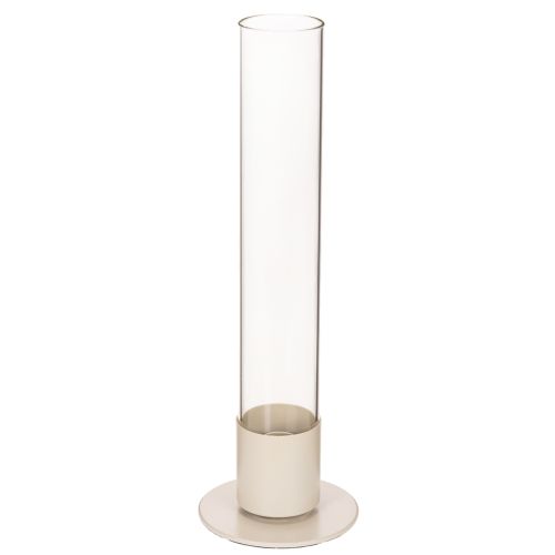 Moderne kaarsenhouder met glazen cilinder en voet, 31 cm kopen | Floristik24.nl