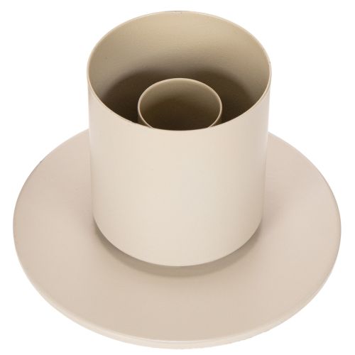 Moderne kaarsenhouder met glazen cilinder en voet, 31 cm | Floristik24.nl