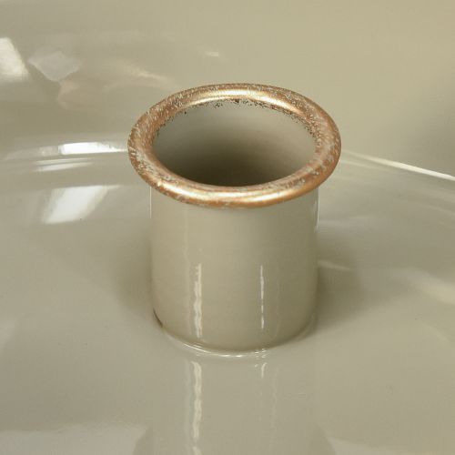 Artikel Kaarsenhouder 4 kaarsen schaal metaal grijs goud 22,5cm