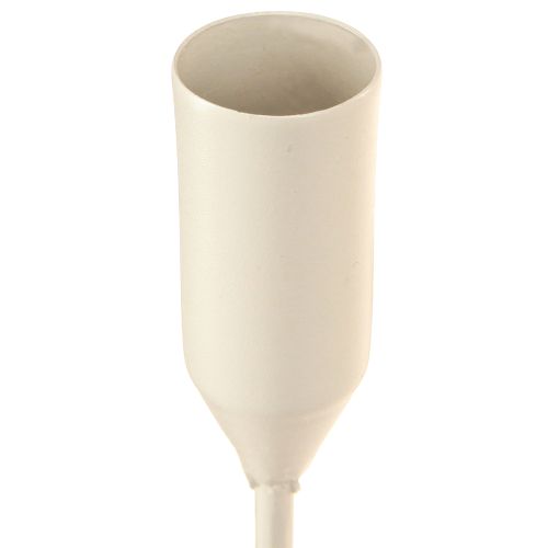 Artikel Kandelaar taps toelopend 6 kaarsen kaarshouder grijs Ø20cm H31cm