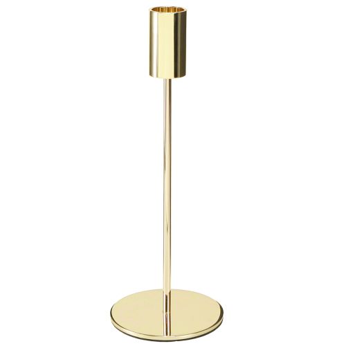 Gouden metalen kaarsenhouder modern 21,5 cm 4 stuks