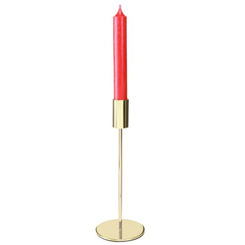 Artikel Gouden metalen kaarsenhouder modern 21,5 cm 4 stuks