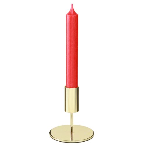 Artikel Gouden moderne kaarsenhouder metaal H10cm 4 stuks