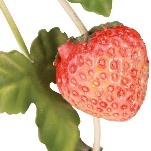 Artikel Kaarsenhouder metaal aardbei decoratie crème rond H26cm