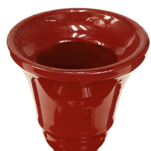 Artikel Metalen kaarsenhouder rood Ø8,5cm H7cm