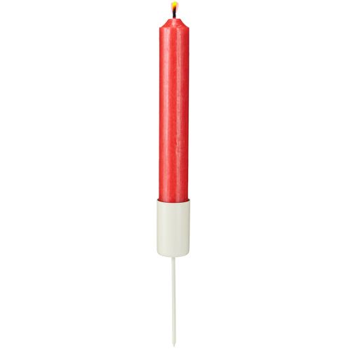 Floristik24 Metalen kaarsenhouder op stok, beige, H11cm, 4 stuks