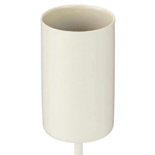 Floristik24 Metalen kaarsenhouder op stok, beige, H11cm, 4 stuks