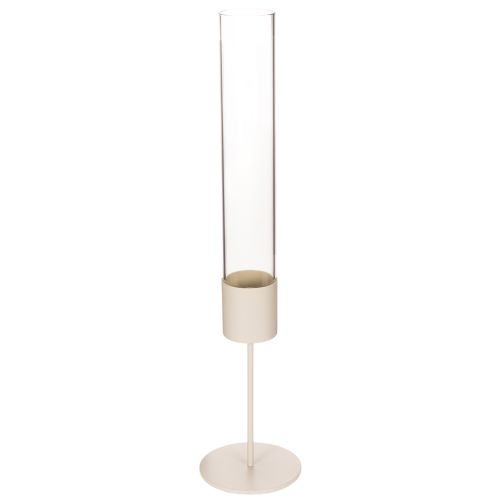 Moderne glazen cilinder kaarsenhouder van 45 cm