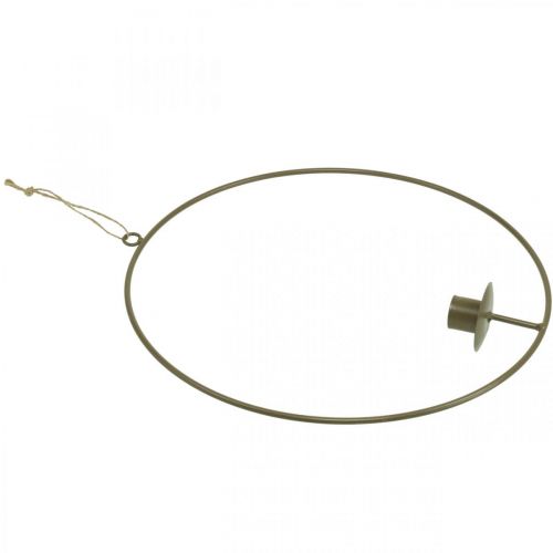 Floristik24 Decoratieve ring om op te hangen Kandelaar Loop Bruin Ø30cm
