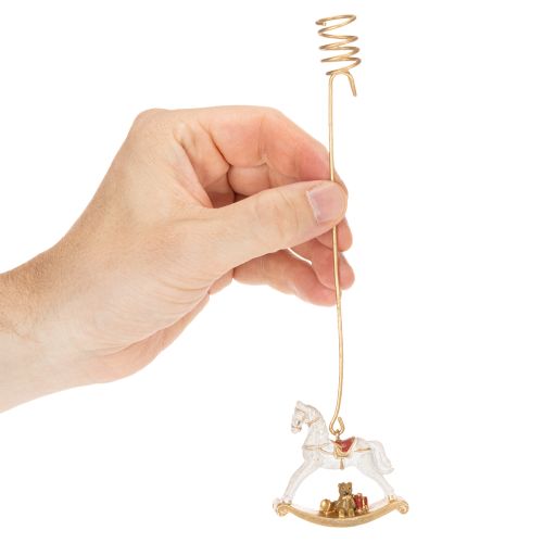 Kerstboom kaarsenhouder hobbelpaard 20 cm 3 stuks | Floristik24.nl
