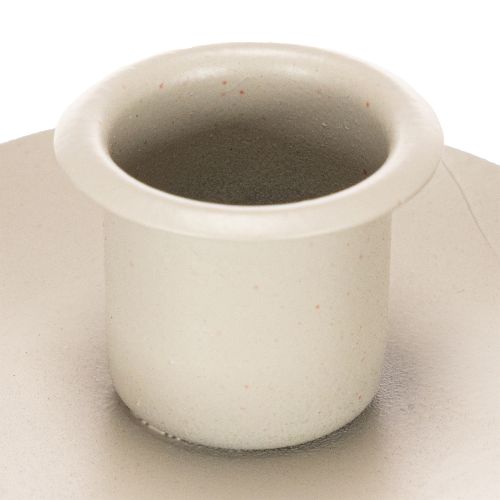 Kandelaar met voet van berkenhout en metalen ring, 20 cm | Floristik24.nl