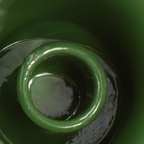 Artikel Taps toelopende kaarsenhouder bekerkaarshouder donkergroen H6cm 6 stuks