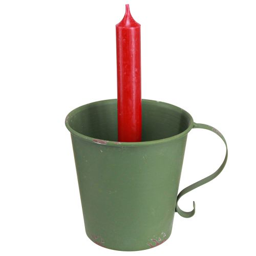 Artikel Taps kandelaar vintage beker decoratief metaal groen Ø11cm H11cm