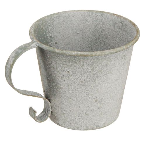 Artikel Taps kandelaar vintage kopkaarshouder metaal grijs Ø9,5cm H8cm 3st