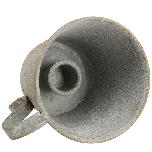 Artikel Taps kandelaar vintage kopkaarshouder metaal grijs Ø9,5cm H8cm 3st