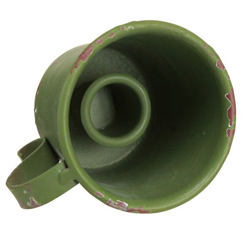 Artikel Stokkandelaar vintage beker metaal groen Ø7cm H6cm 2st