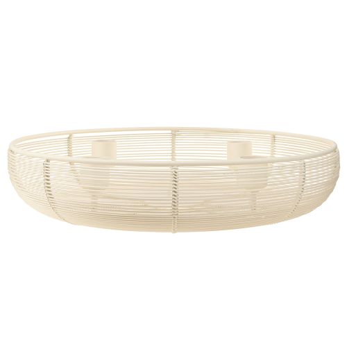 Artikel Kaarsenhouder voor 4 kaarsen, kaarsenkom crème Ø29cm